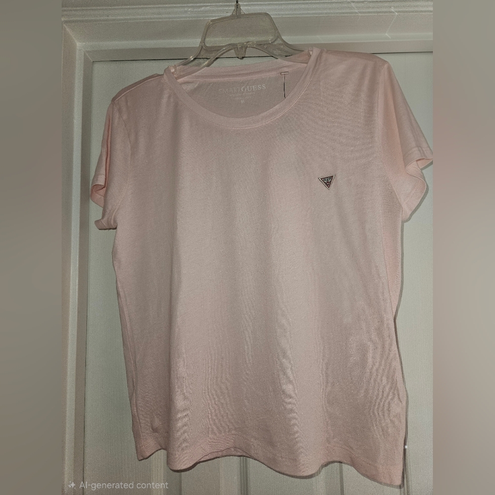 GUESS Light Pink Short Sleeve Tee